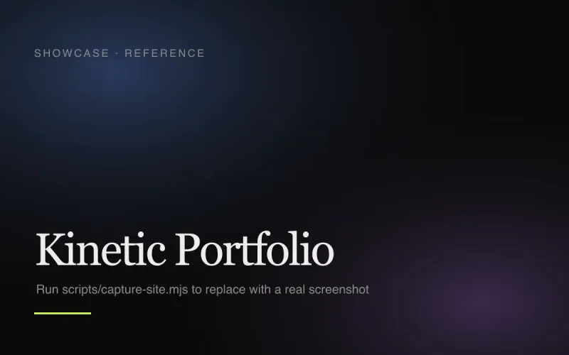 Kinetic Portfolio (concept) screenshot