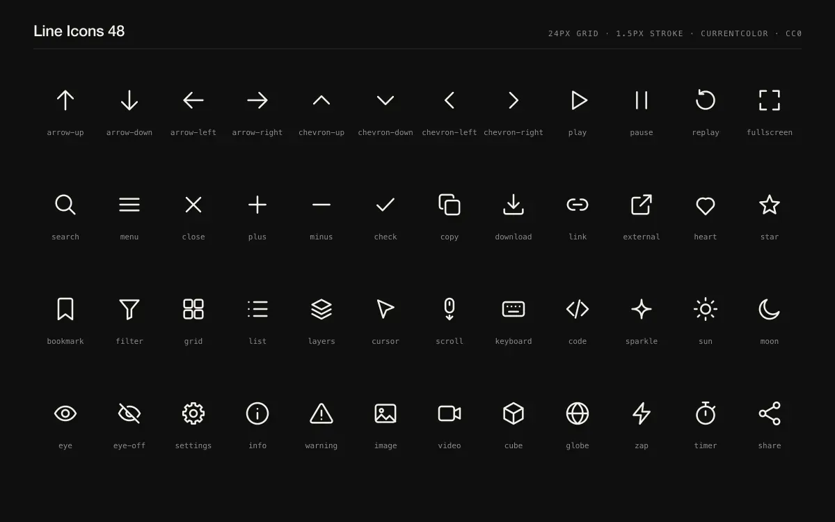 Line Icons 48 preview