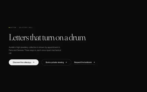 Split-Text Roll Hover Button preview