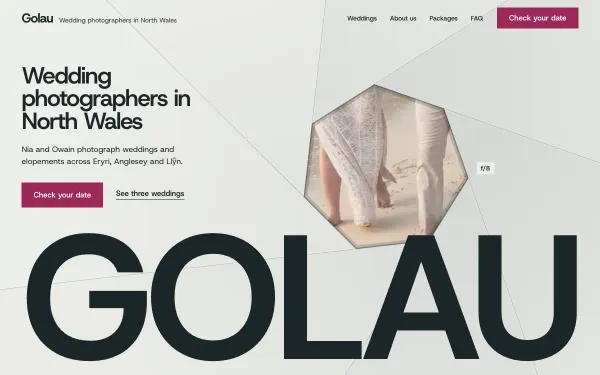 Wedding Photographer Template: Golau preview