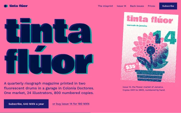 Tinta Flúor Risograph Magazine preview