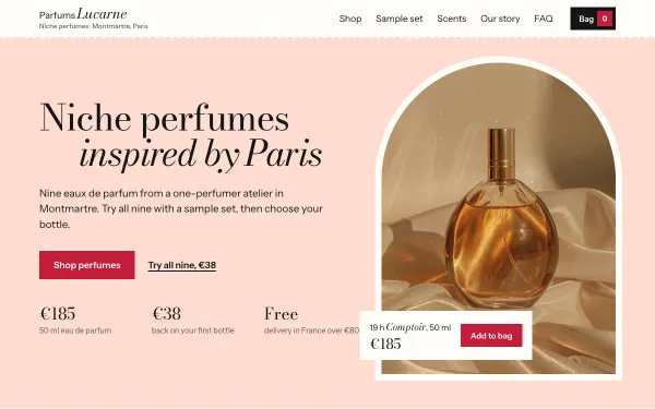Perfume Shop Template: Parfums Lucarne preview