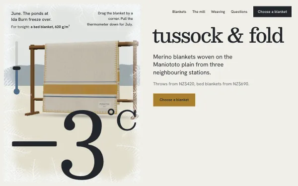 Tussock & Fold Blankets Template preview