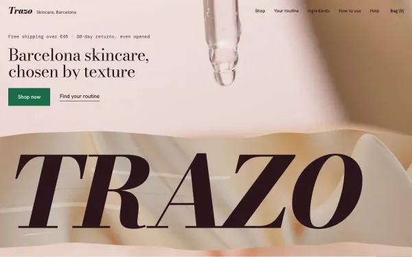 Skincare Store Template: Trazo preview