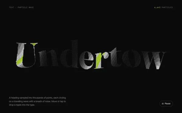 Particle Text Wave preview