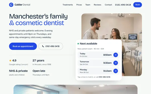 Calder Dental Clinic Template preview