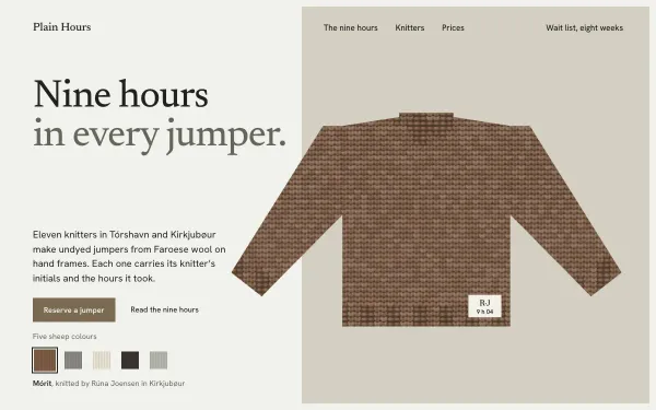 Plain Hours — Faroese Knitwear preview