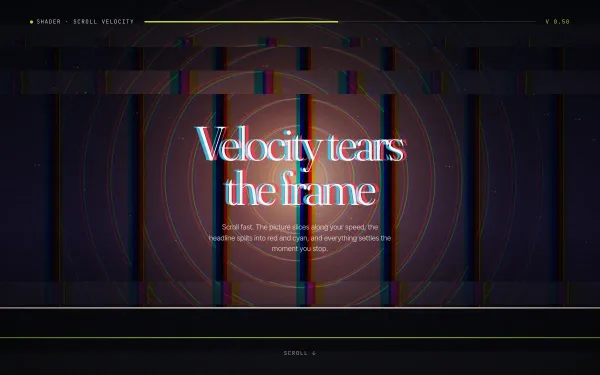 Glitch Slice on Scroll Velocity preview
