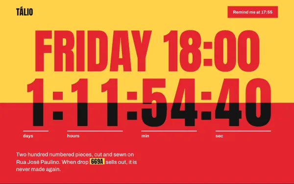 Tálio — São Paulo Friday Drops preview