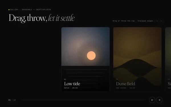 Drag Inertia Carousel preview