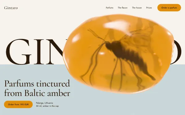 Gintaro Baltic Amber Parfum Template preview