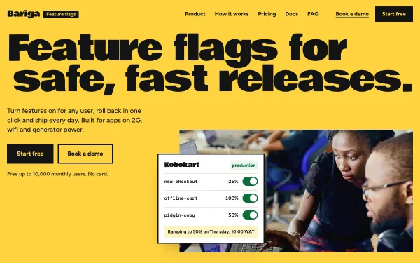 Feature Flag SaaS Template: Bariga preview