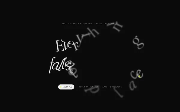 Text Scatter & Assemble preview