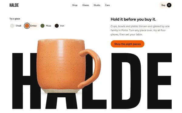 Halde Stoneware Shop Template preview