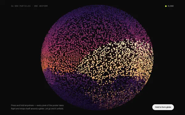 Image Particles to Globe Morph preview