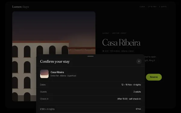 Sheet Modal Drag Dismiss preview