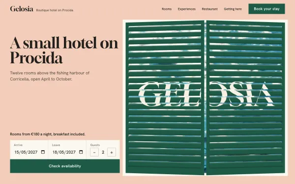 Boutique Hotel Template: Gelosia preview