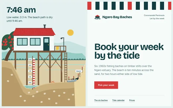 Ngaro Bay Baches — Holiday Homes on Stilts preview